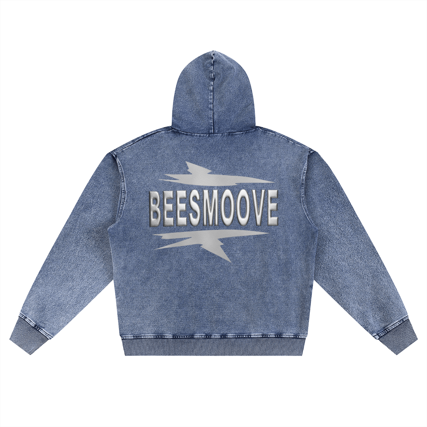 BEESMOOVE Urban Current Wash Oversized Zip - Up Hoodie - Beesmoove