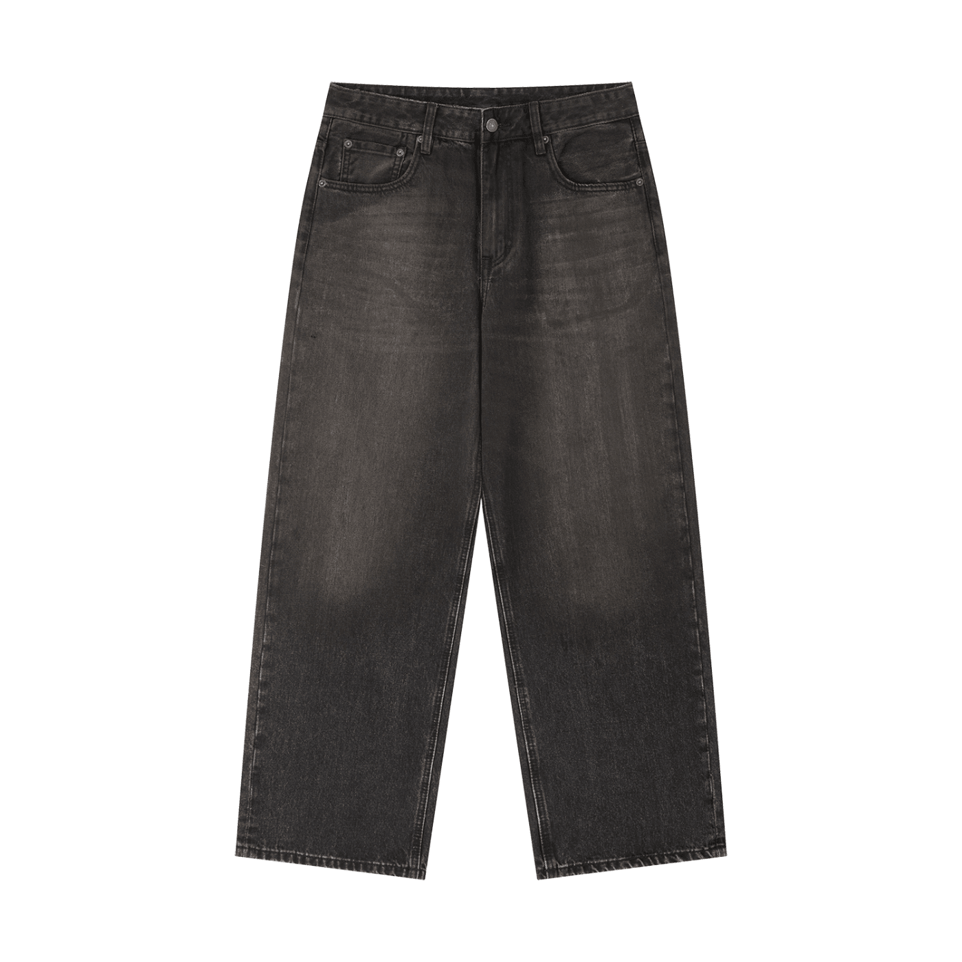 BEESMOOVE Vintage Wash Heavyweight Denim Jeans - Beesmoove