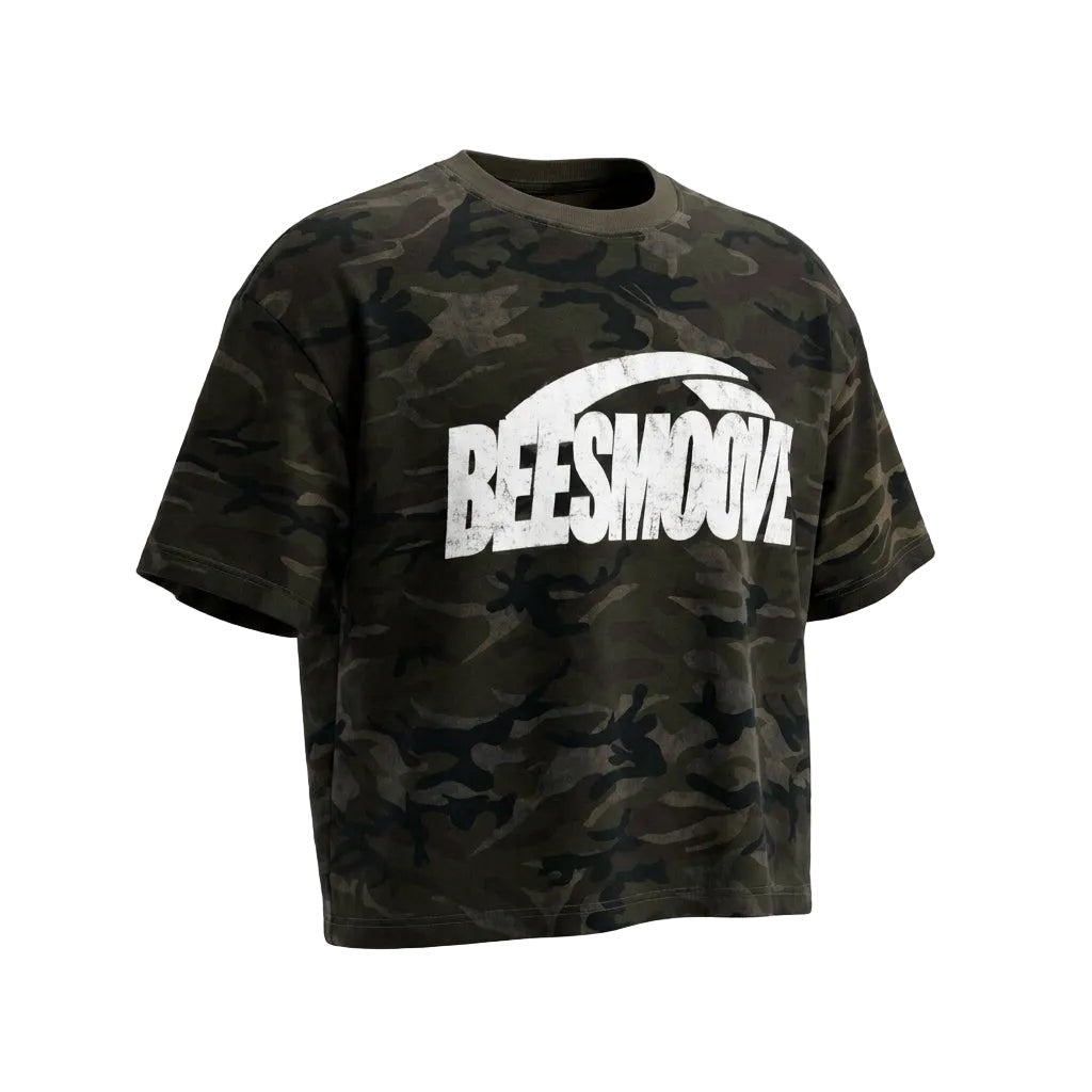 BEESMOOVE: War Within Camo Boxy T-Shirt - Beesmoove