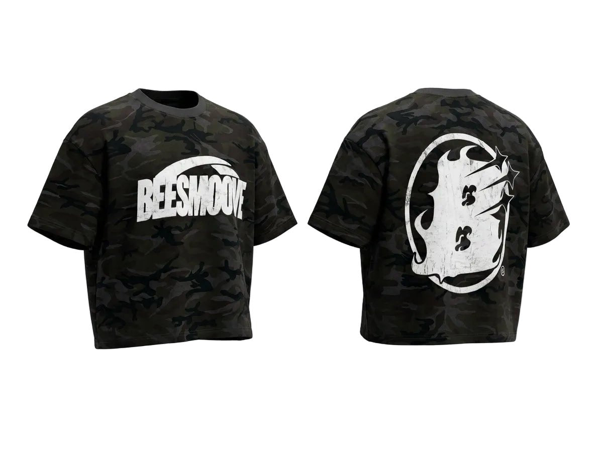 BEESMOOVE: War Within Camo Boxy T-Shirt - Beesmoove