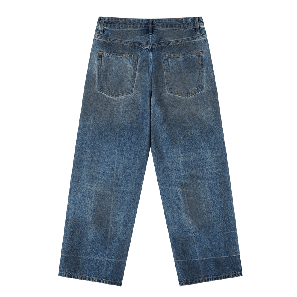 BEESMOOVE Wash Baggy Denim Jeans - Beesmoove