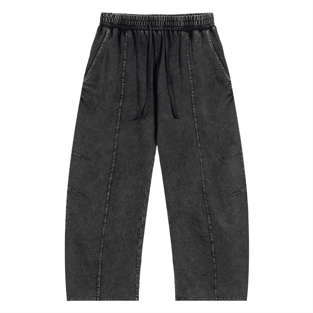 BEESMOOVE Wash Drawstring Cotton Pants - Beesmoove