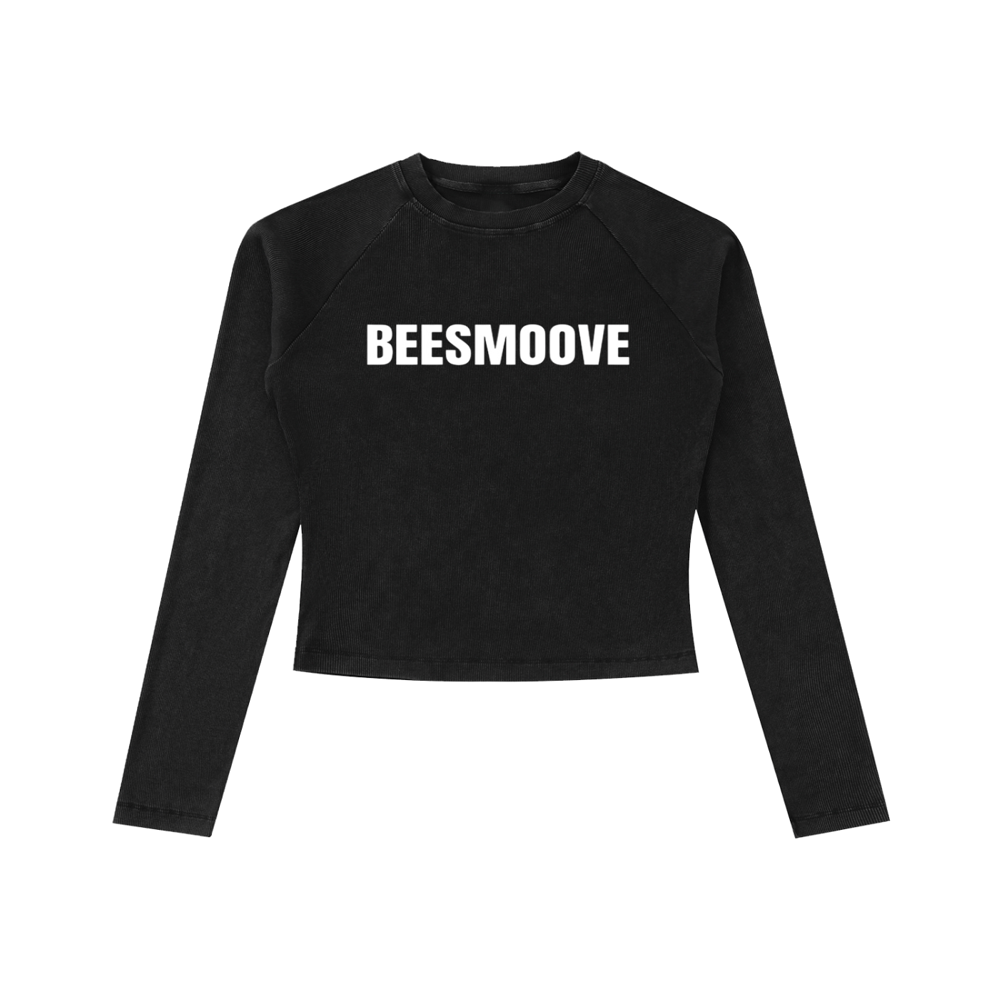 BEESMOOVE Washed Raglan Long Sleeve Slim T-Shirt - Beesmoove