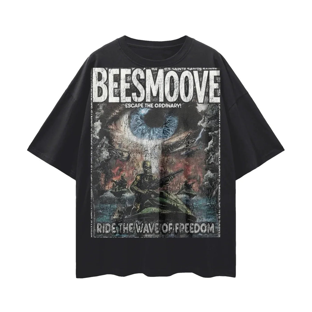 BEESMOOVE Wavebreaker Chicago Ops Drop Shoulder T-Shirt - Beesmoove