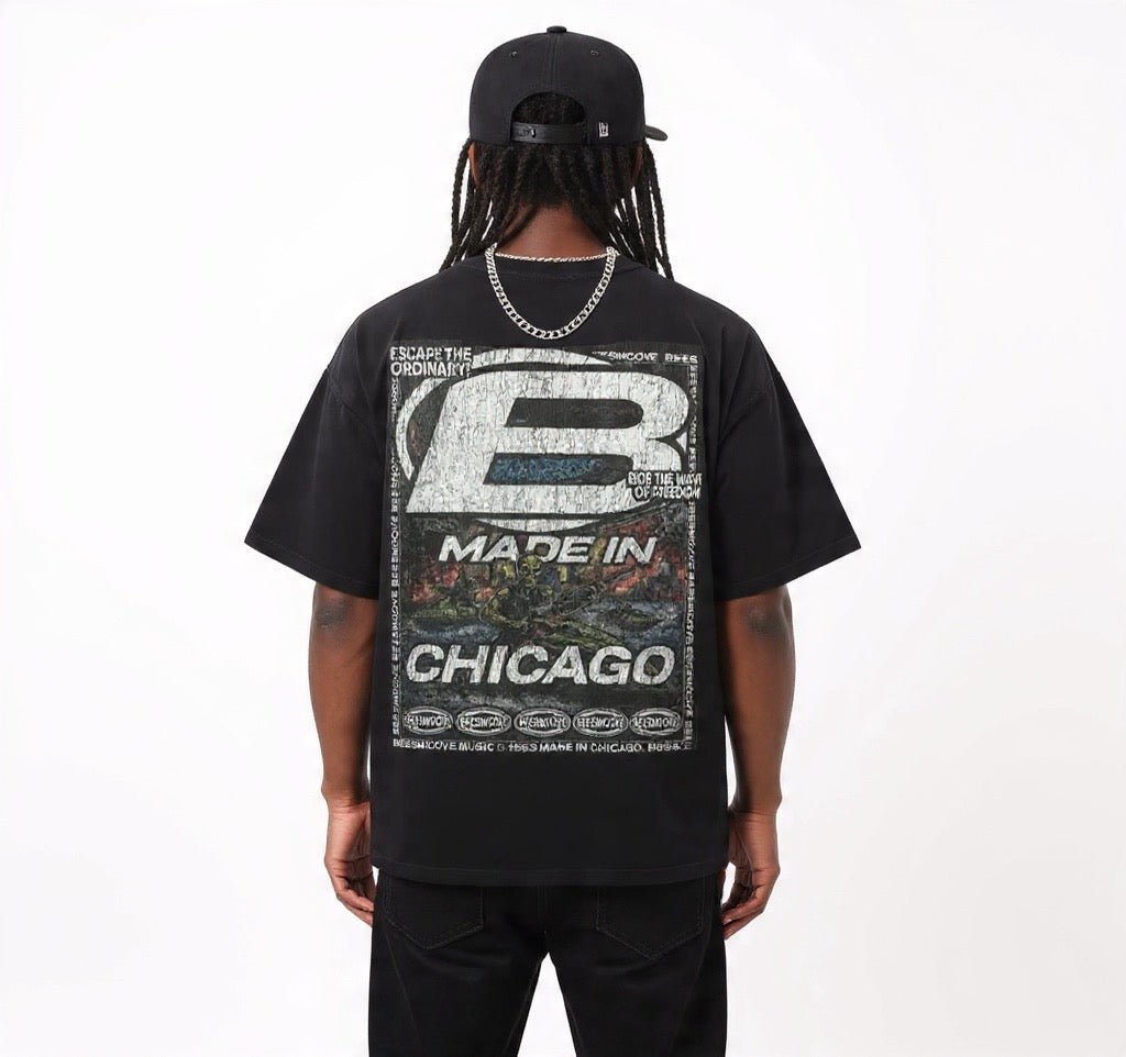 BEESMOOVE Wavebreaker Chicago Ops Drop Shoulder T-Shirt - Beesmoove