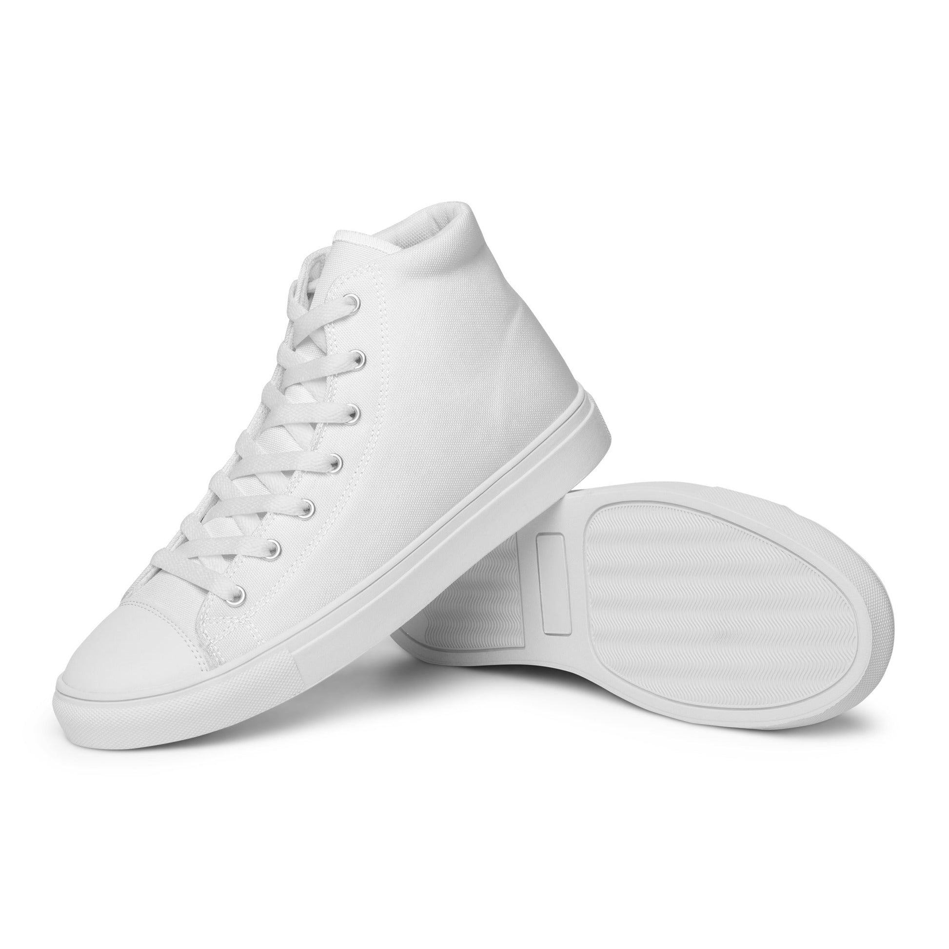 Beesmoove white Men’s high top canvas shoes - Beesmoove