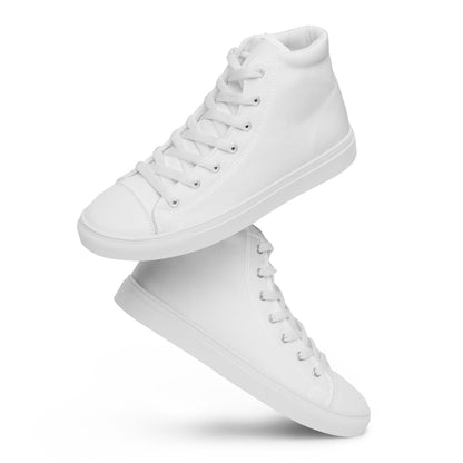 Beesmoove white Men’s high top canvas shoes - Beesmoove