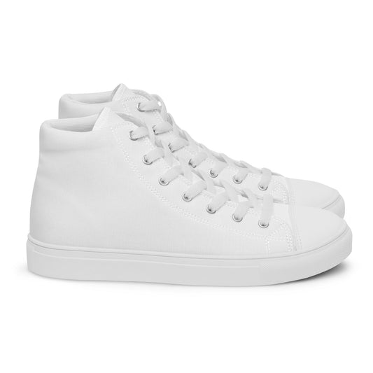 Beesmoove white Men’s high top canvas shoes - Beesmoove