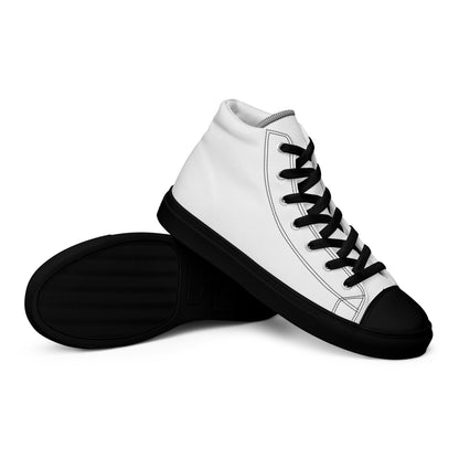 Beesmoove white Men’s high top canvas shoes - Beesmoove