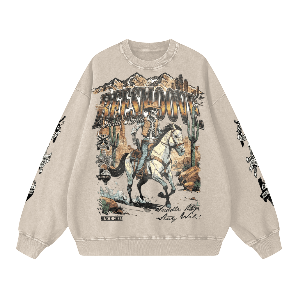 BEESMOOVE Wild West Legacy Oversized Sweatshirt - Beesmoove