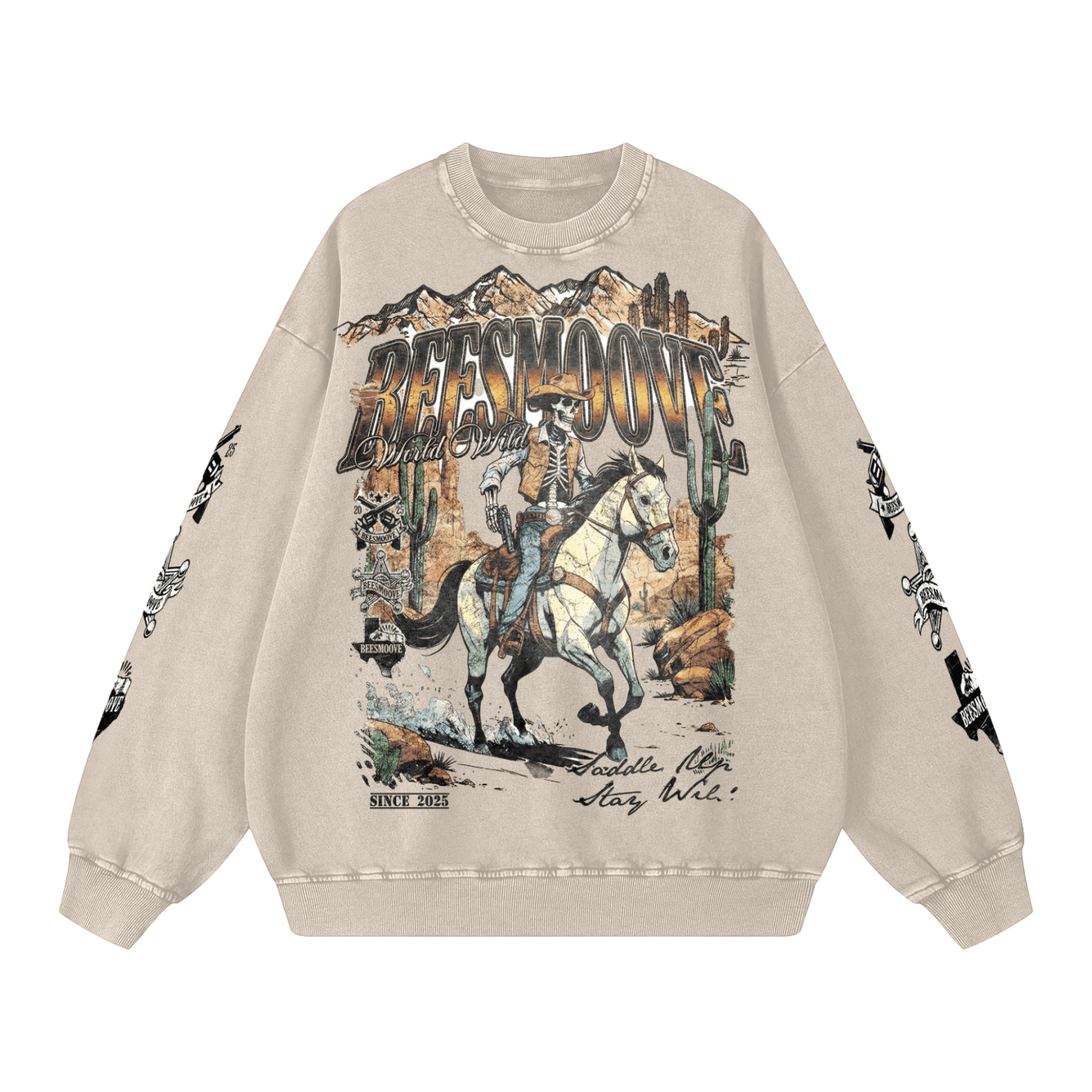 BEESMOOVE Wild West Legacy Oversized Sweatshirt - Beesmoove