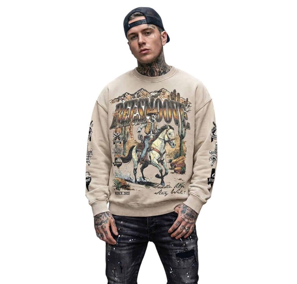 BEESMOOVE Wild West Legacy Oversized Sweatshirt - Beesmoove