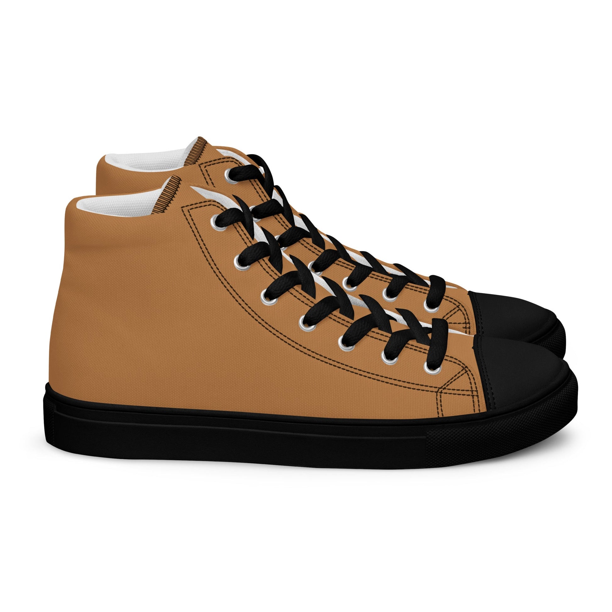 Beesmoove Women’s brown high top canvas shoes - Beesmoove