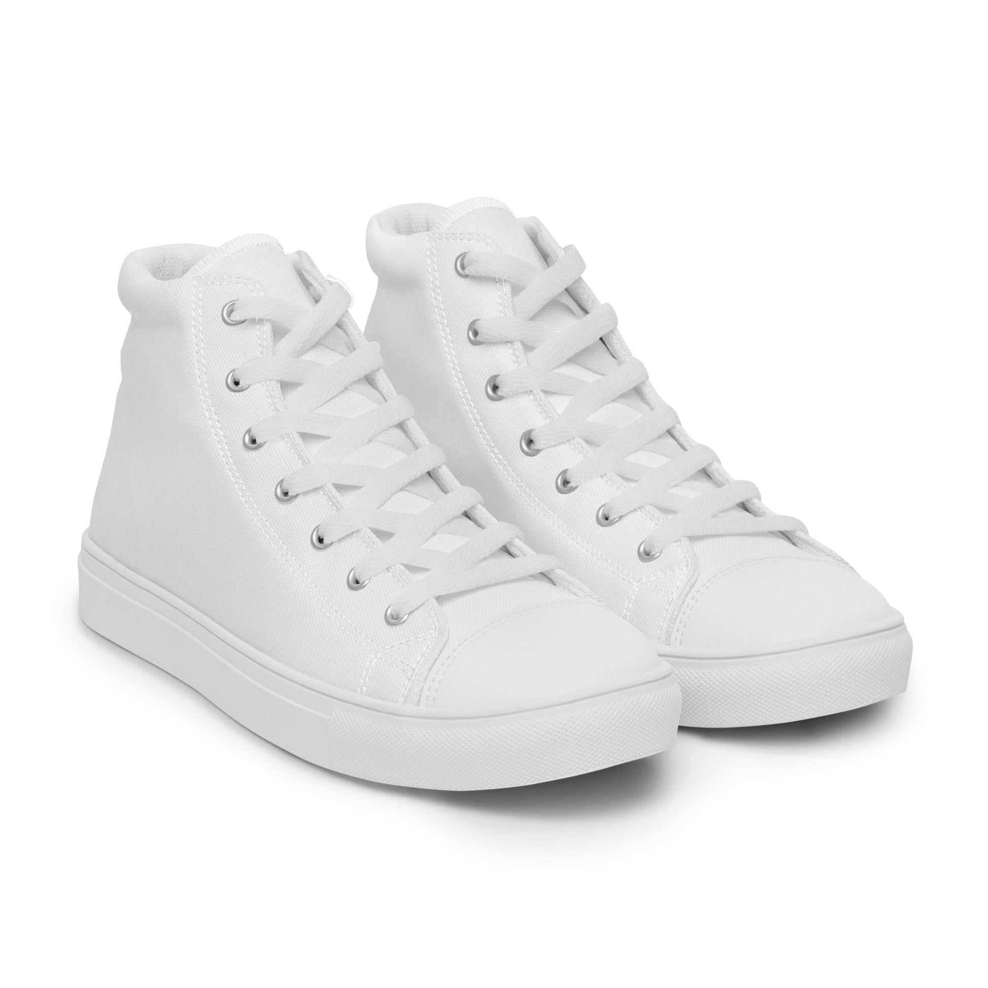 Beesmoove Women’s white high top canvas shoes - Beesmoove