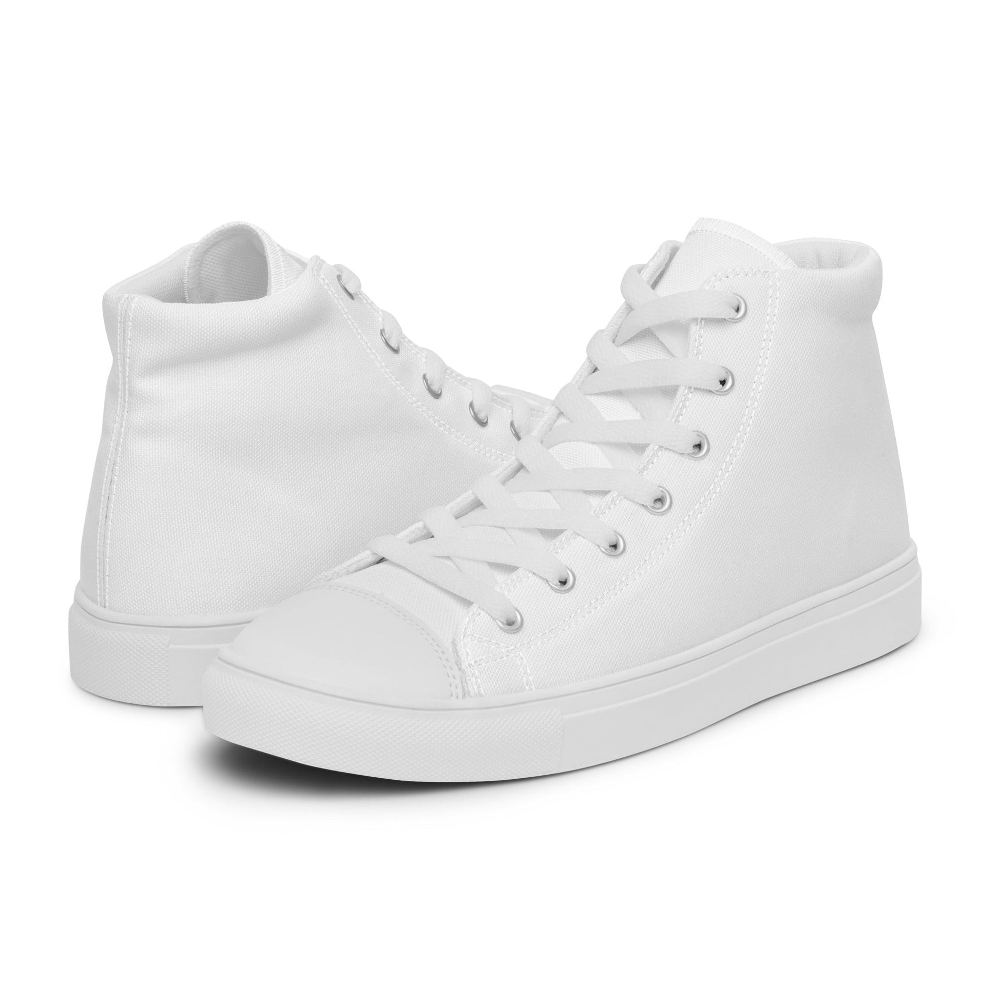 Beesmoove Women’s white high top canvas shoes - Beesmoove