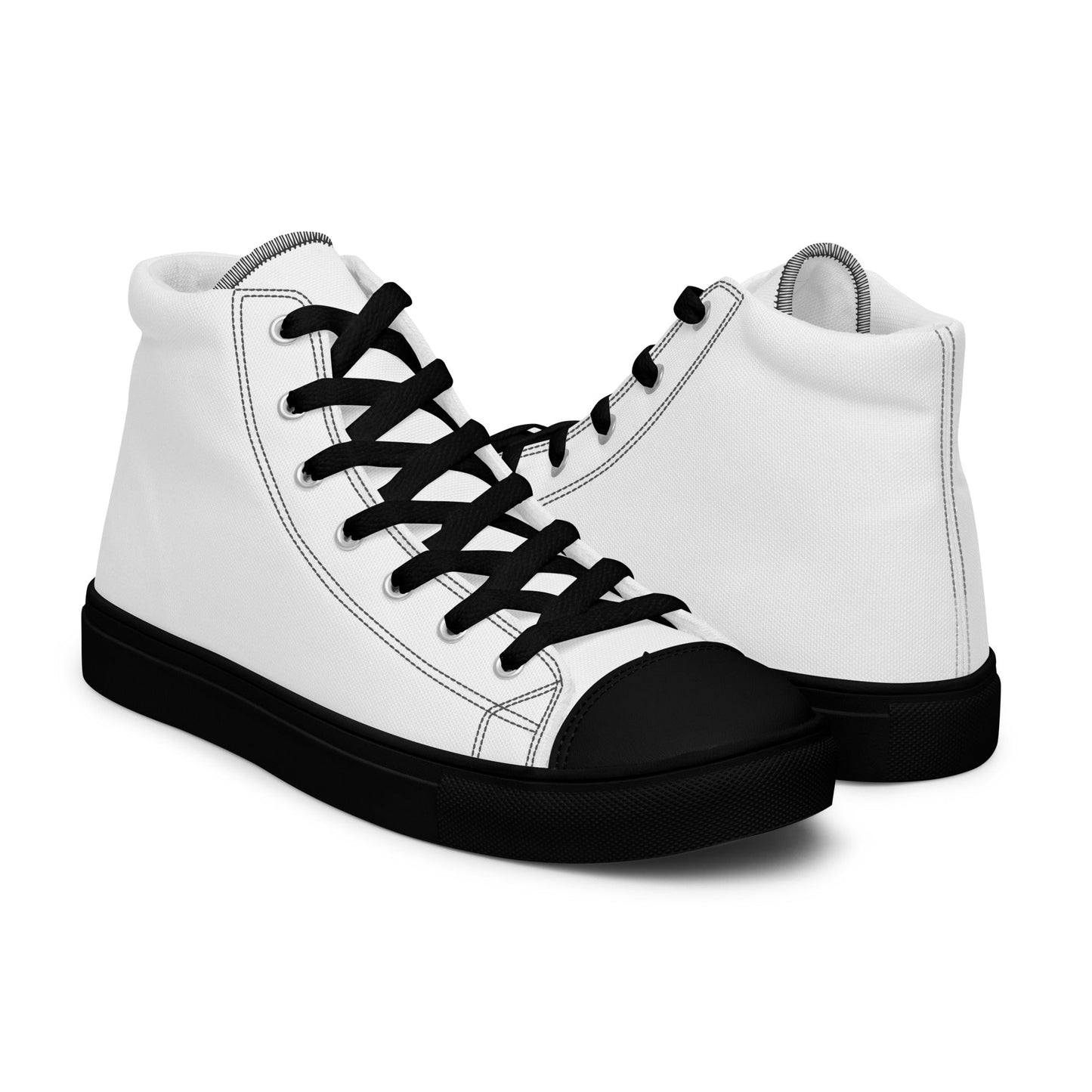 Beesmoove Women’s white high top canvas shoes - Beesmoove