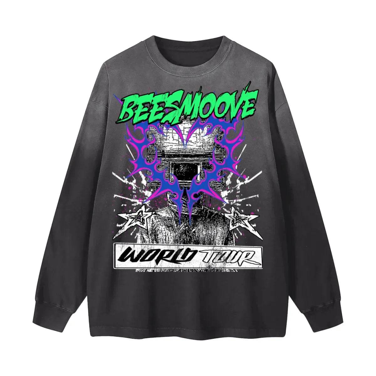 Beesmoove World Tour Vintage Long Sleeve Tee - Beesmoove