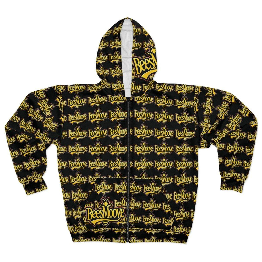 Beesmoove yellow black Zip Hoodie (AOP) - Beesmoove 