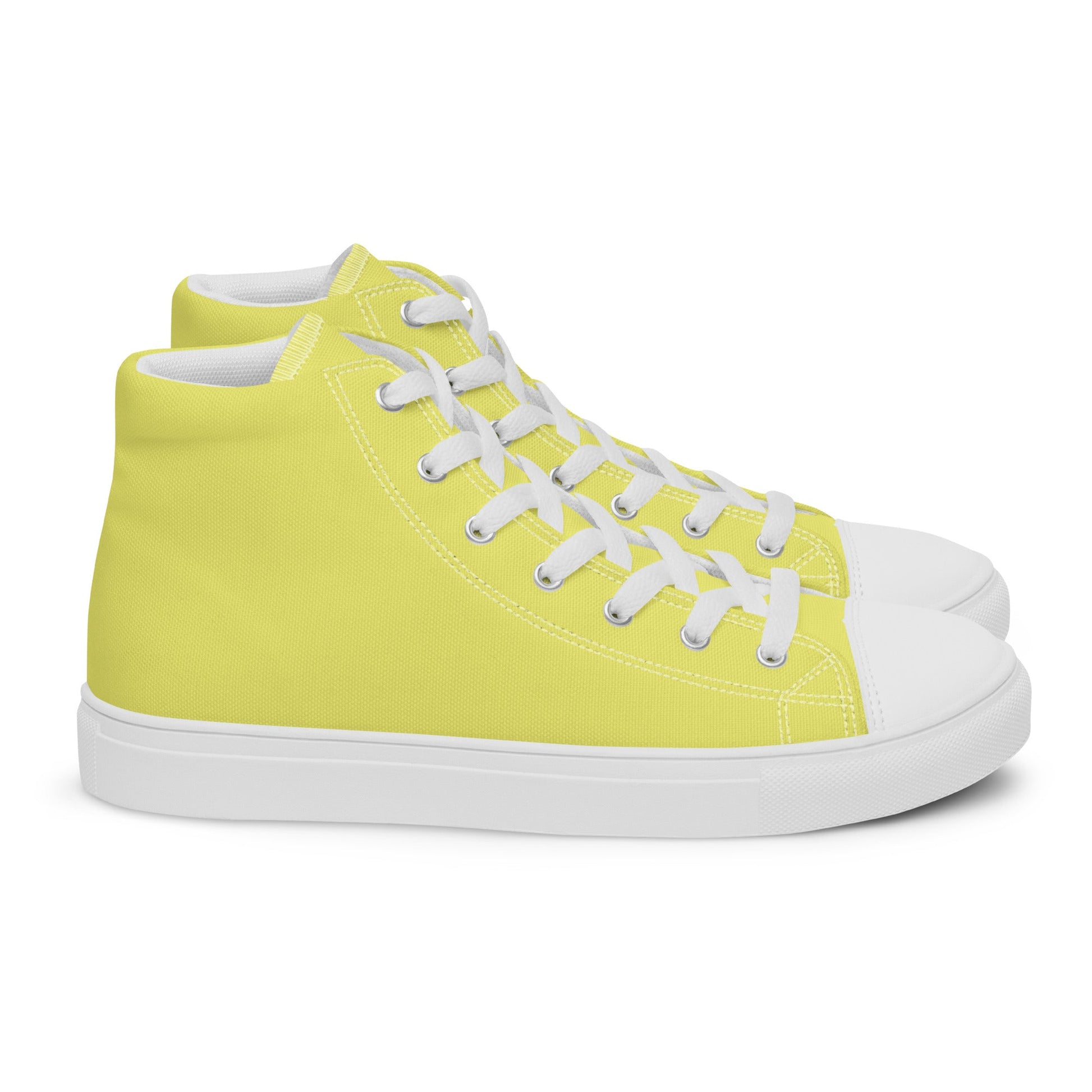 Beesmoove yellow Women’s high top canvas shoes - Beesmoove