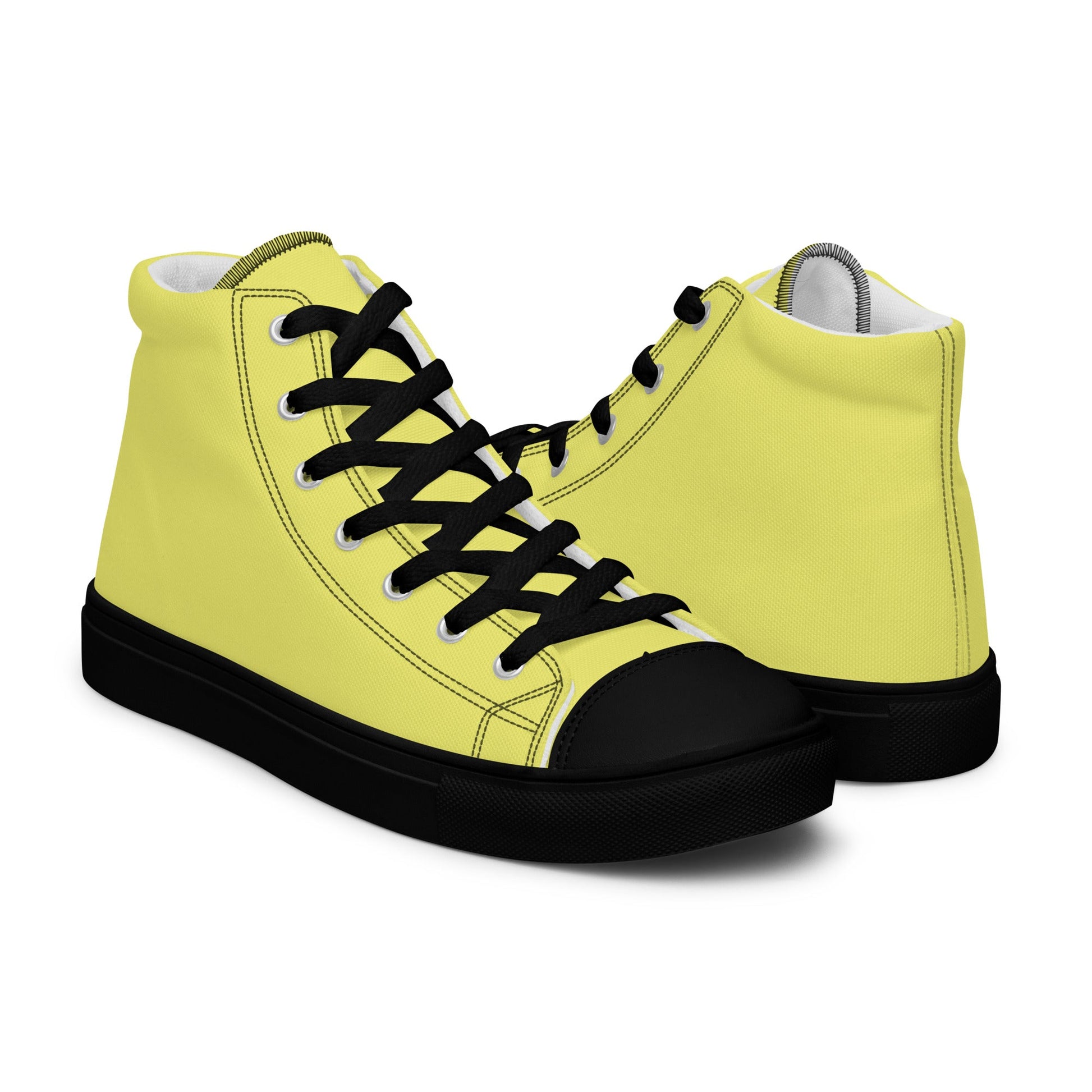 Beesmoove yellow Women’s high top canvas shoes - Beesmoove