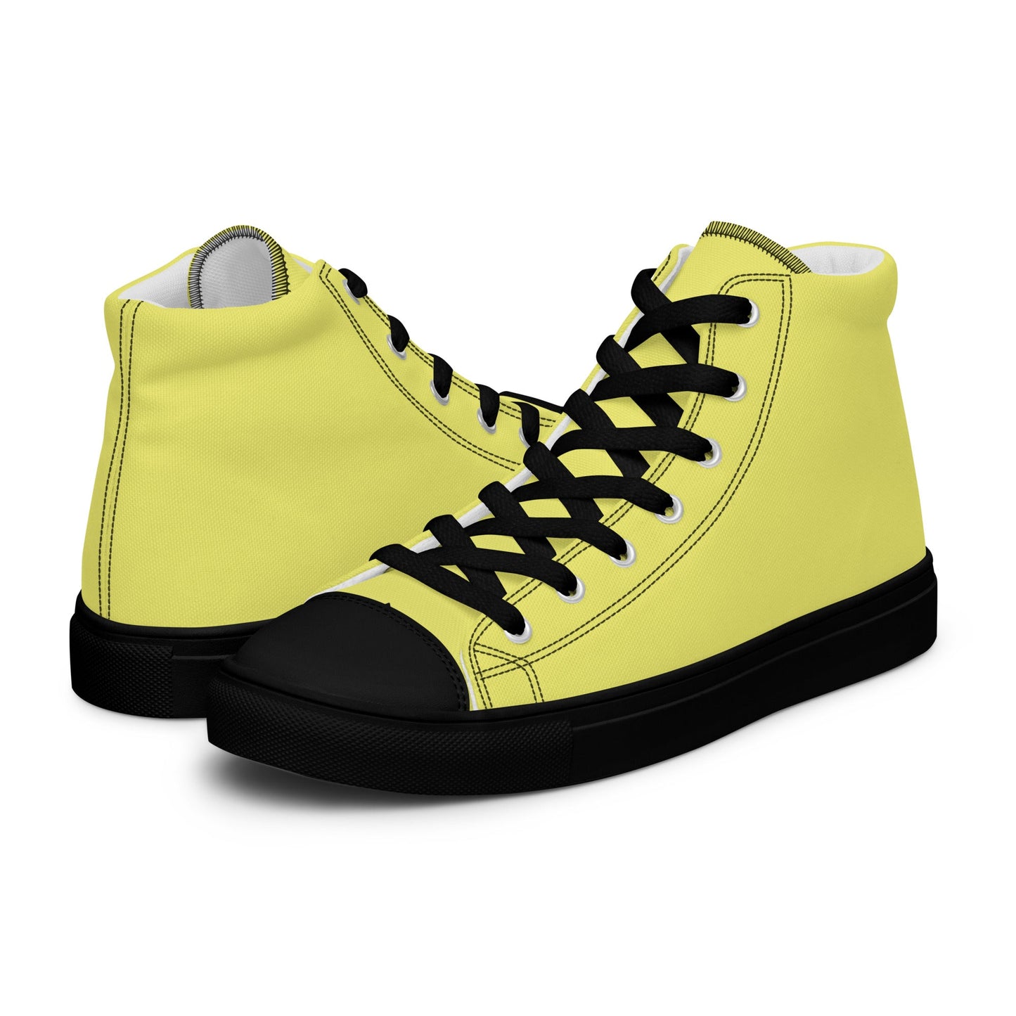 Beesmoove yellow Women’s high top canvas shoes - Beesmoove