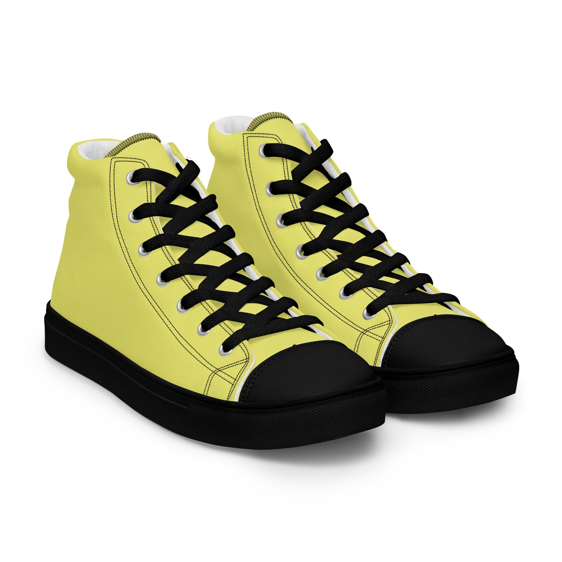 Beesmoove yellow Women’s high top canvas shoes - Beesmoove