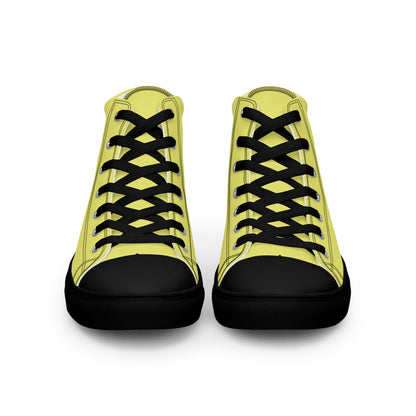 Beesmoove yellow Women’s high top canvas shoes - Beesmoove