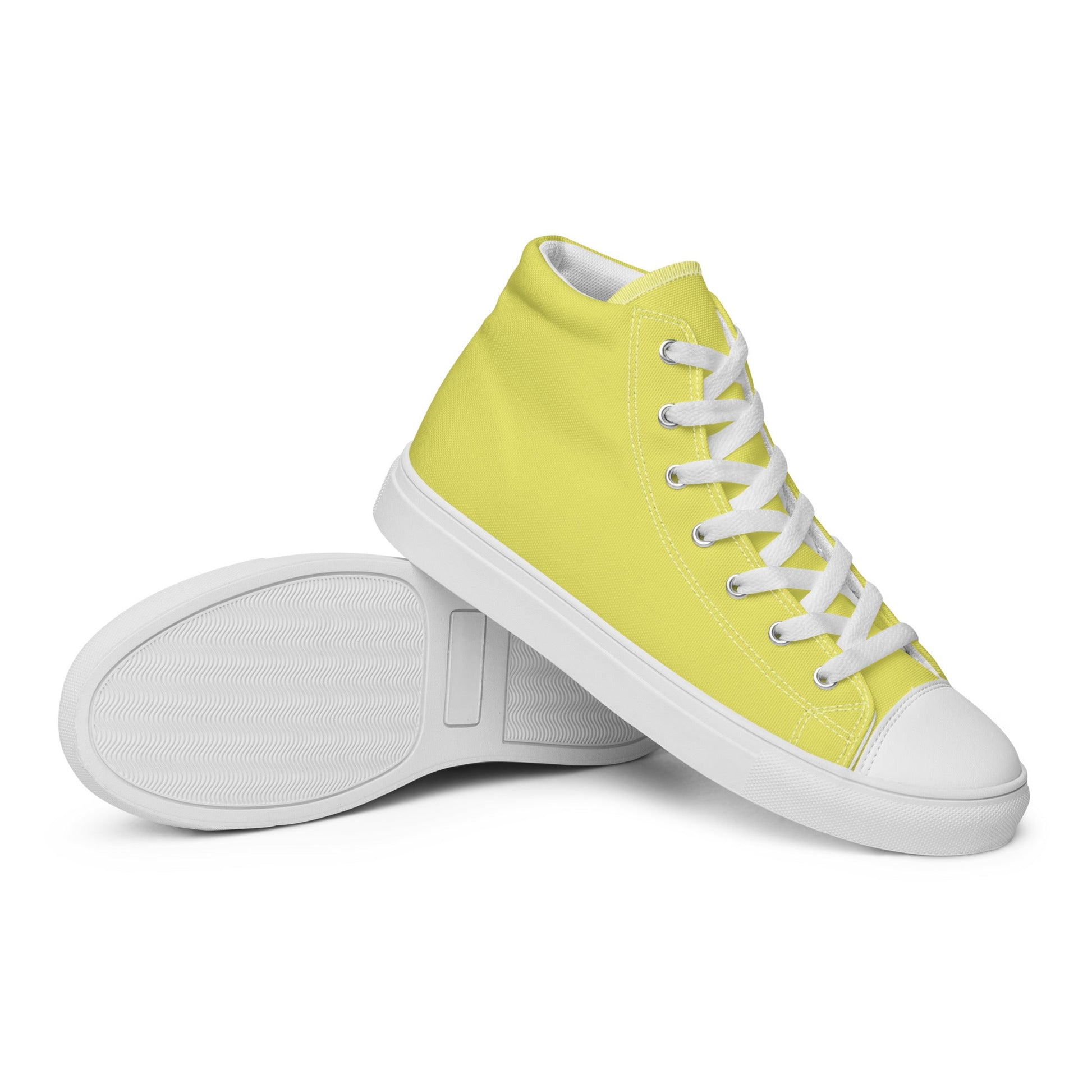 Beesmoove yellow Women’s high top canvas shoes - Beesmoove