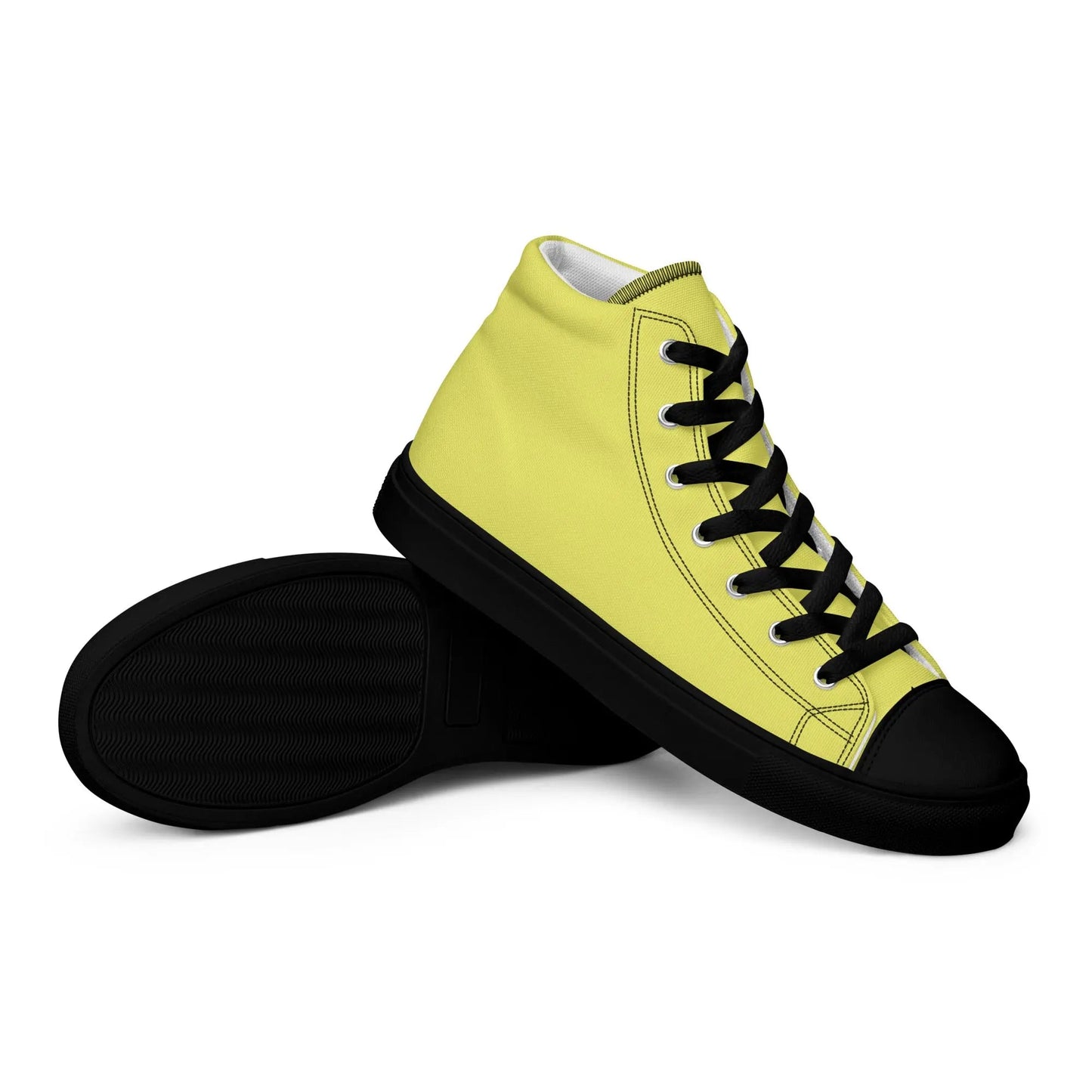 Beesmoove yellow Women’s high top canvas shoes - Beesmoove