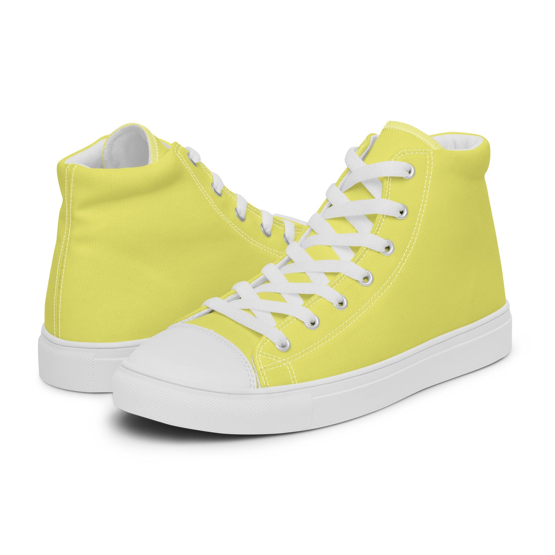 Beesmoove yellow Women’s high top canvas shoes - Beesmoove