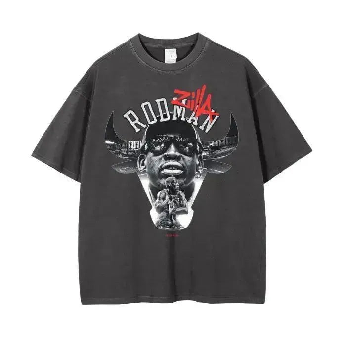 Beesmoove Zilla*Rodman Drop Shoulder T-Shirt - Beesmoove