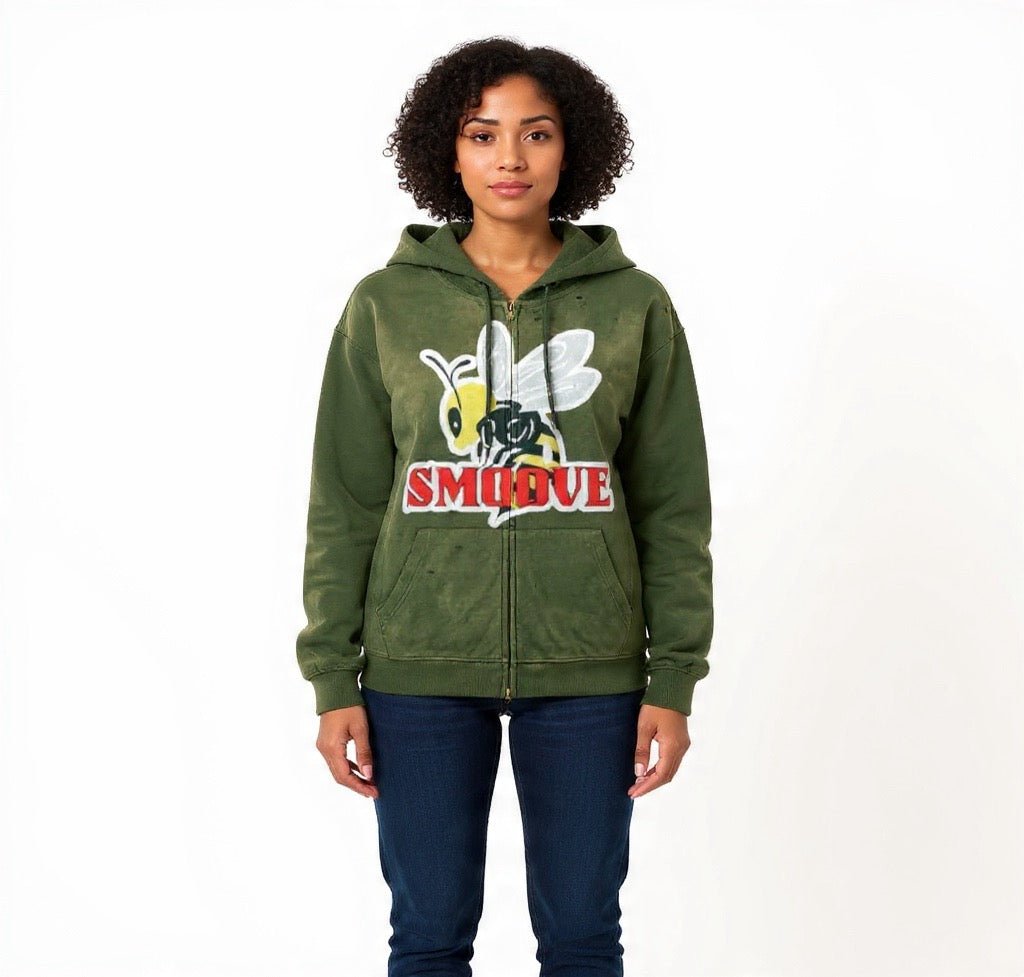 BEESMOOVE Zip - Up LOGO Hoodie - Beesmoove