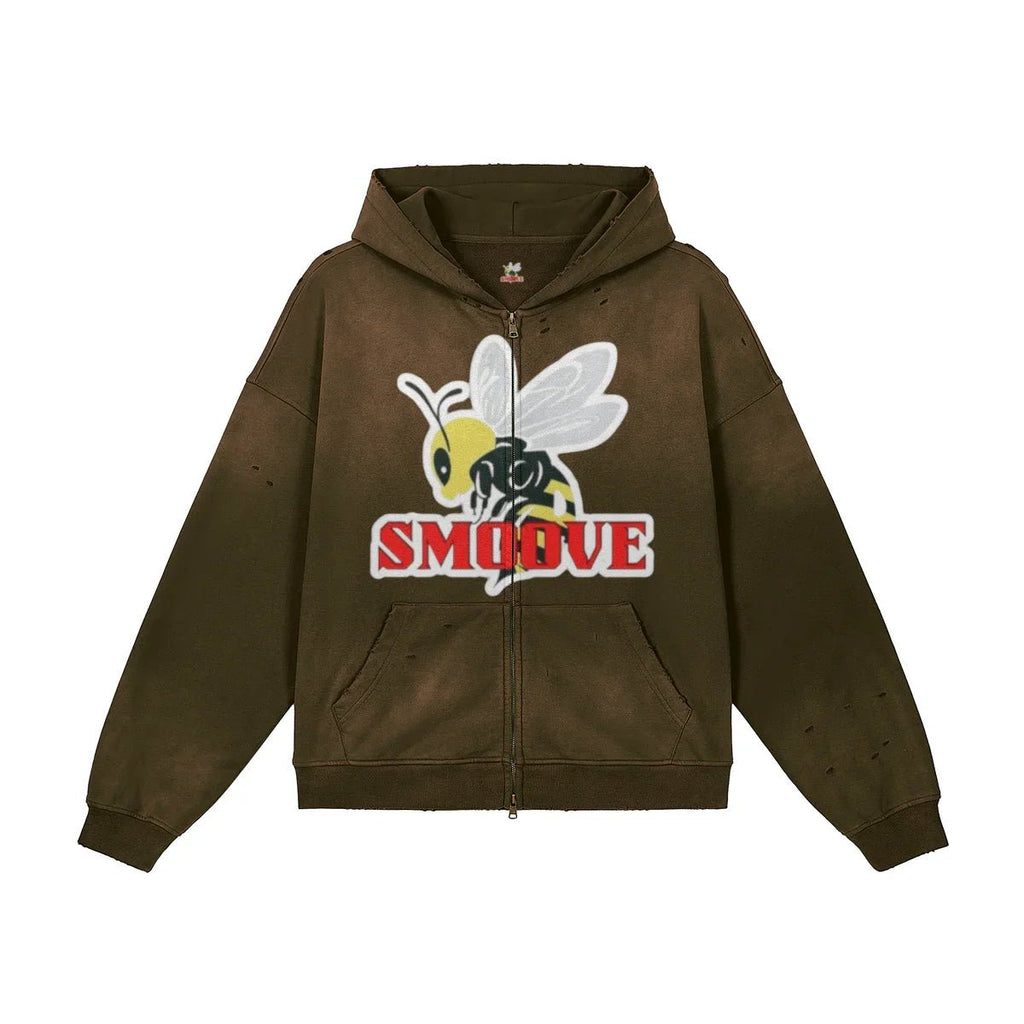 BEESMOOVE Zip - Up LOGO Hoodie - Beesmoove