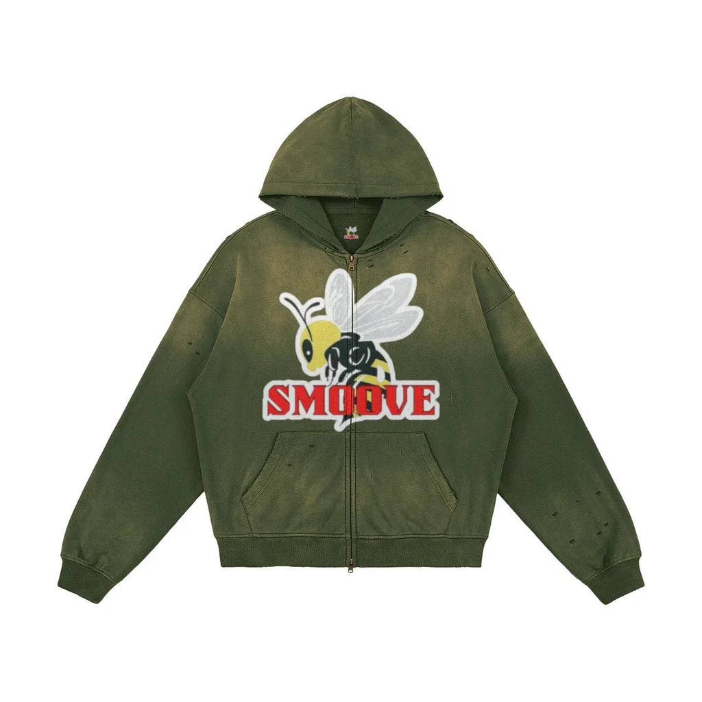 BEESMOOVE Zip - Up LOGO Hoodie - Beesmoove