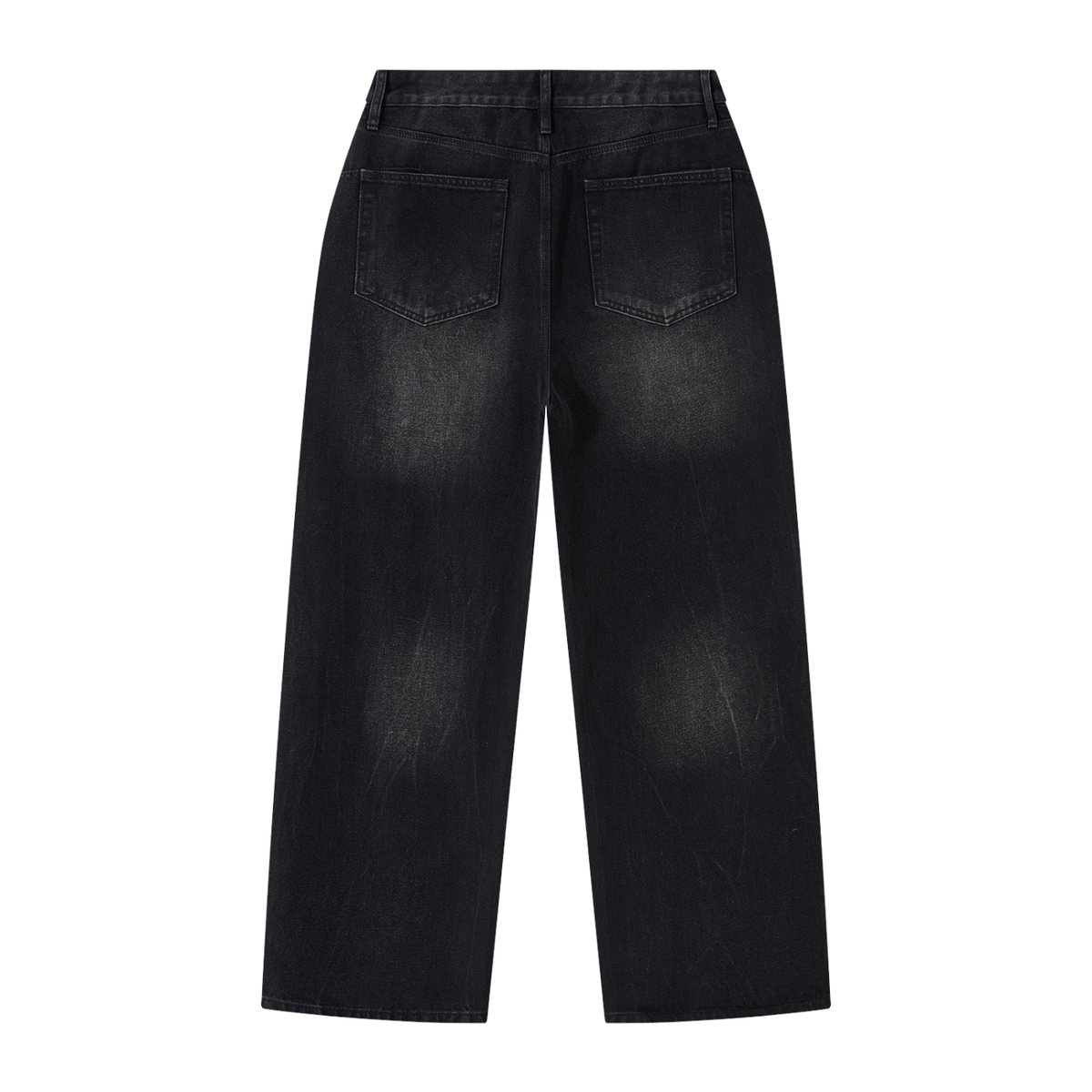 Beesmoove Men's Vintage Wash Wide Leg Jeans