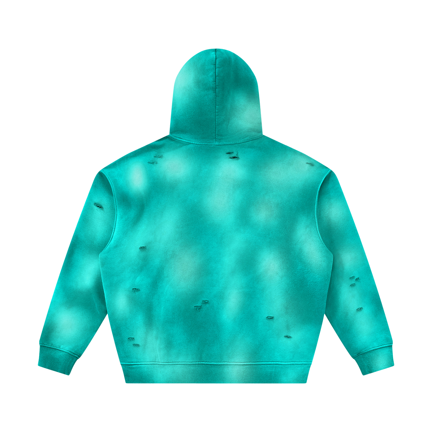 BEESMOOVE BlackSouth Sunfade Frayed Fleece Hoodie