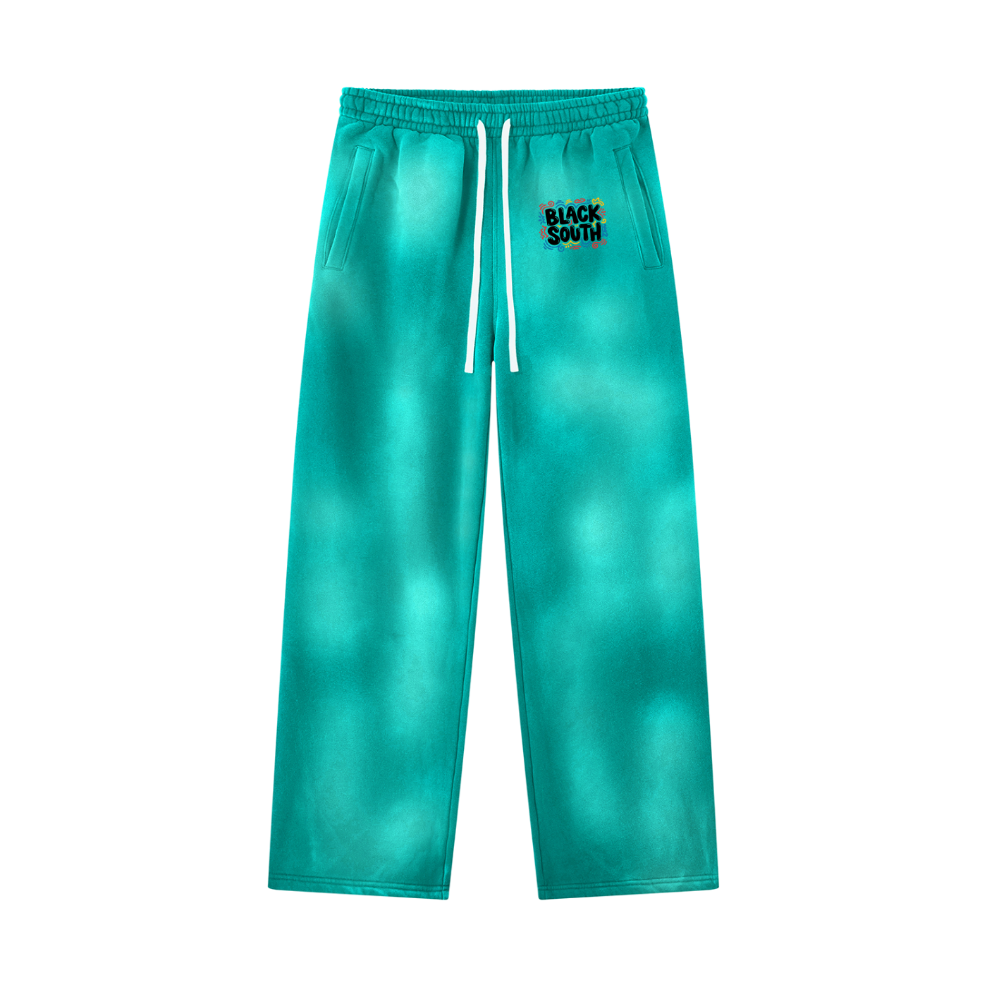 BEESMOOVE BlackSouth Sunfade Wide Leg Fleece Sweatpants