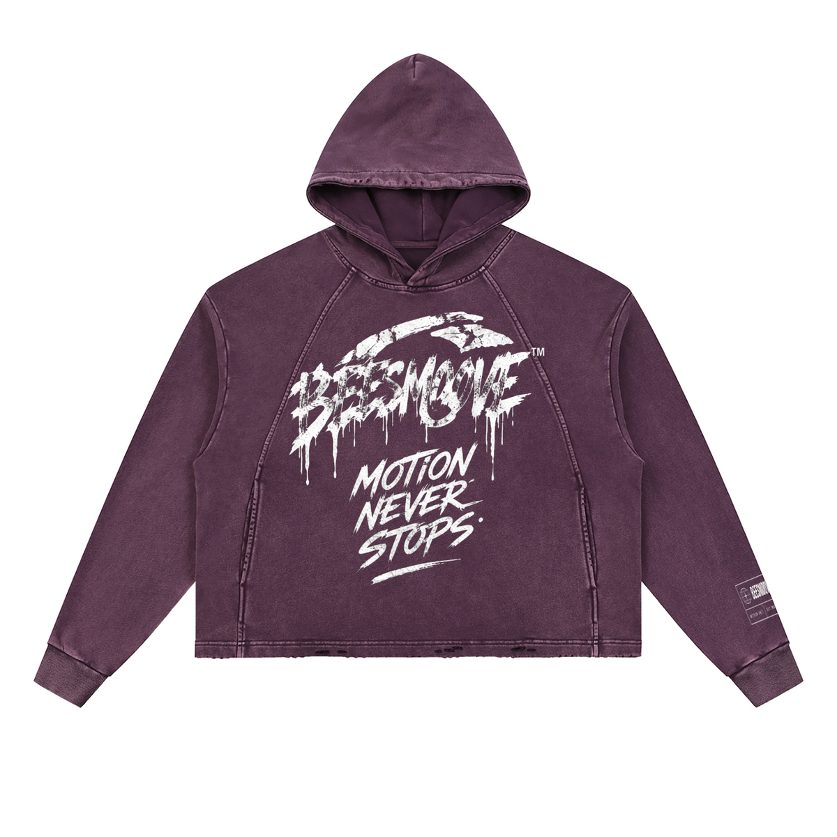 Vintage Washed Frayed-Hem Hoodie