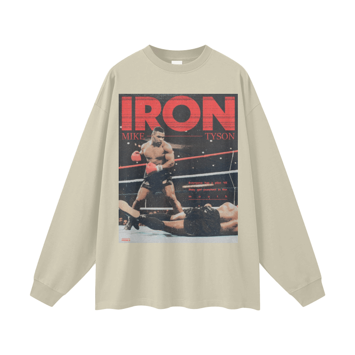 Beesmoove Iron Tyson Long Sleeve Tee - Beesmoove ODMPOD  44.98 Sand-Color-XL