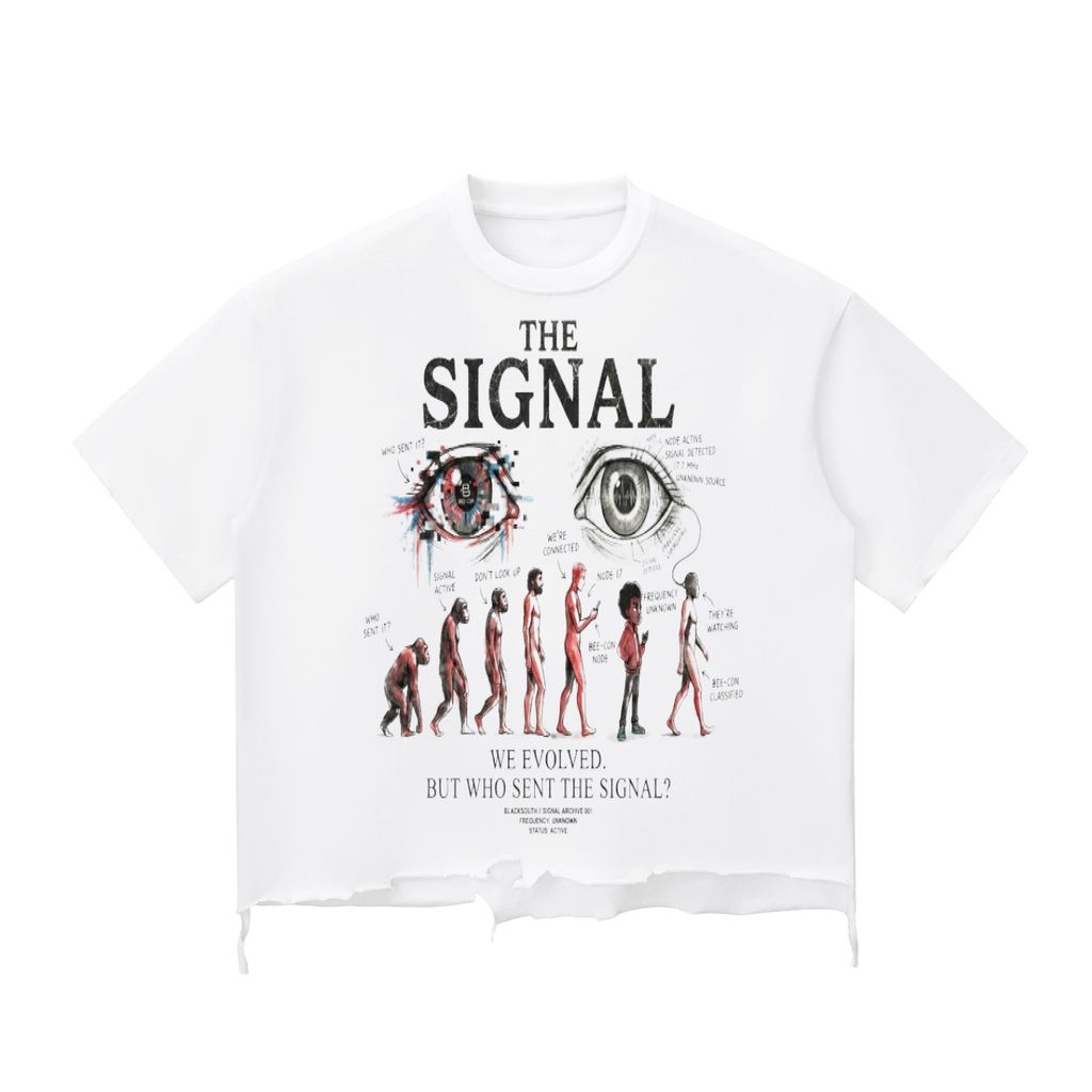 Beesmoove BlackSouth SIGNAL ARCHIVE 001 Wash Raw-Hem Boxy T-shirt