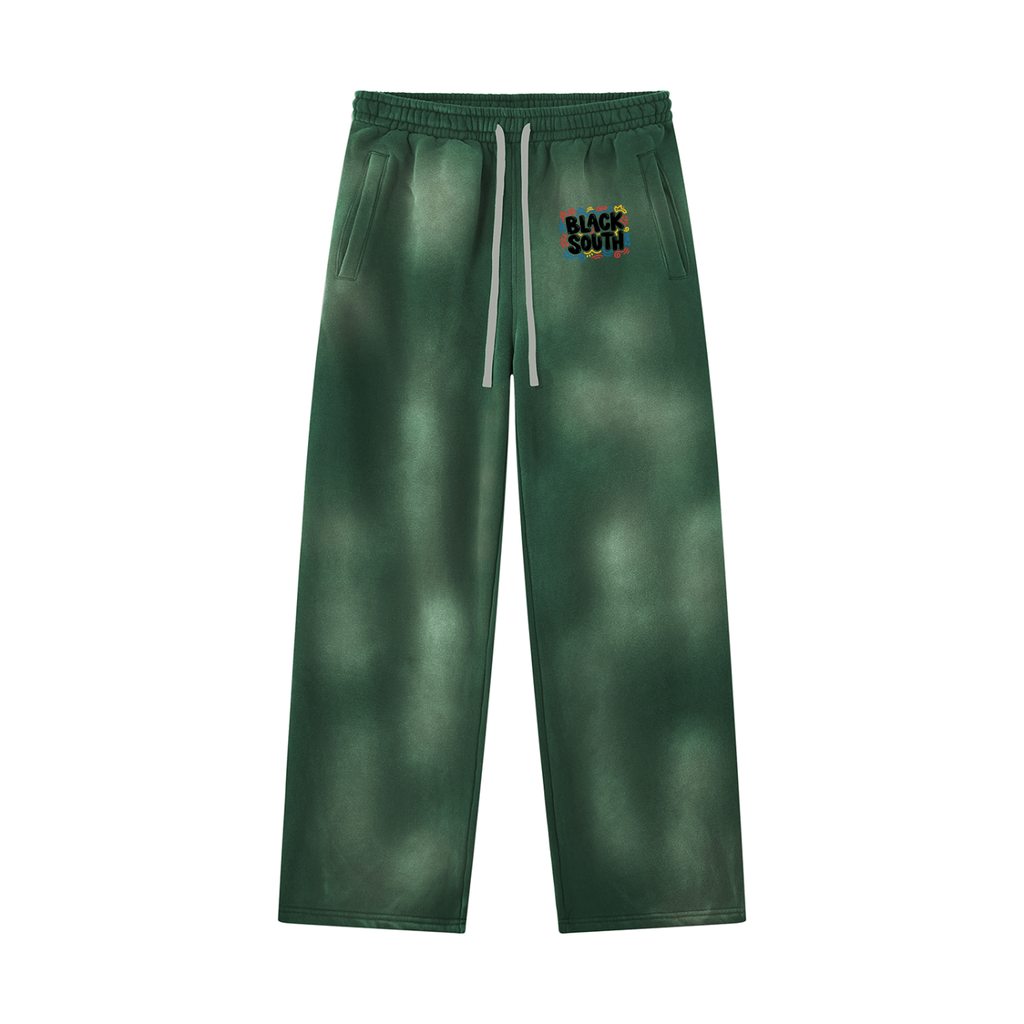 BEESMOOVE BlackSouth Sunfade Wide Leg Fleece Sweatpants