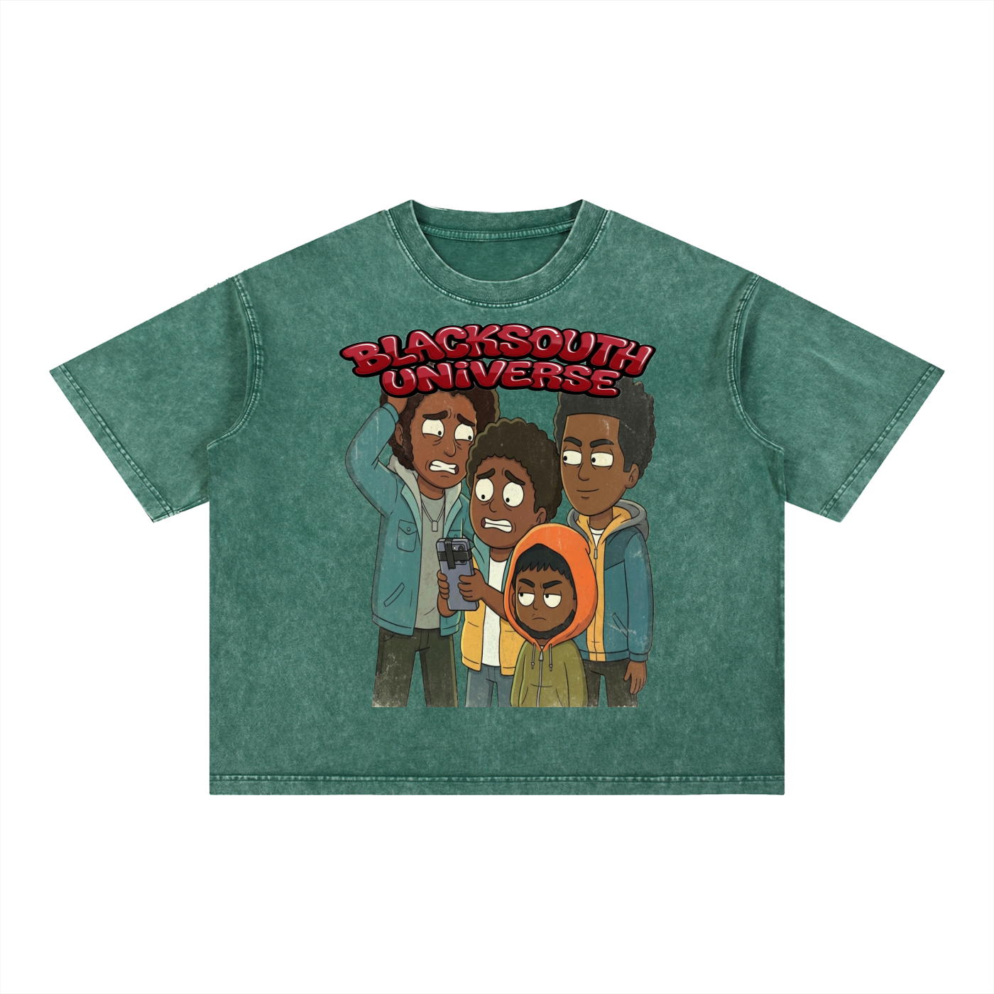 BEESMOOVE BLACKSOUTH: The Neighborhood Wash Boxy Cotton T-Shirt