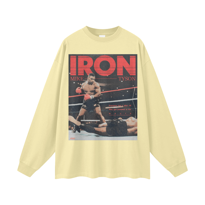 Beesmoove Iron Tyson Long Sleeve Tee - Beesmoove ODMPOD  44.98 Yellow-XL