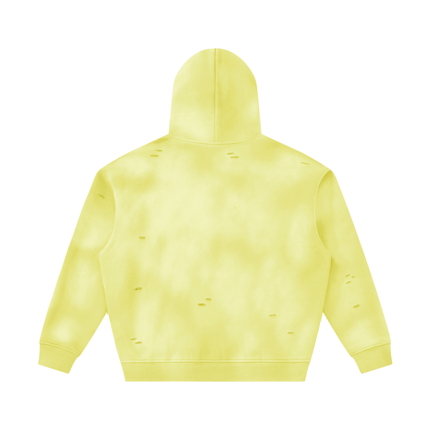 BEESMOOVE BlackSouth Sunfade Frayed Fleece Hoodie