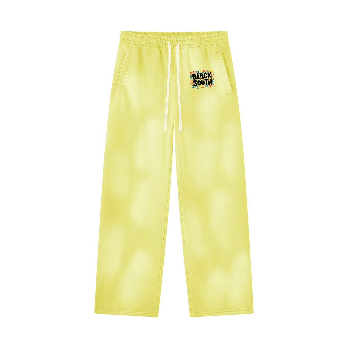 BEESMOOVE BlackSouth Sunfade Wide Leg Fleece Sweatpants