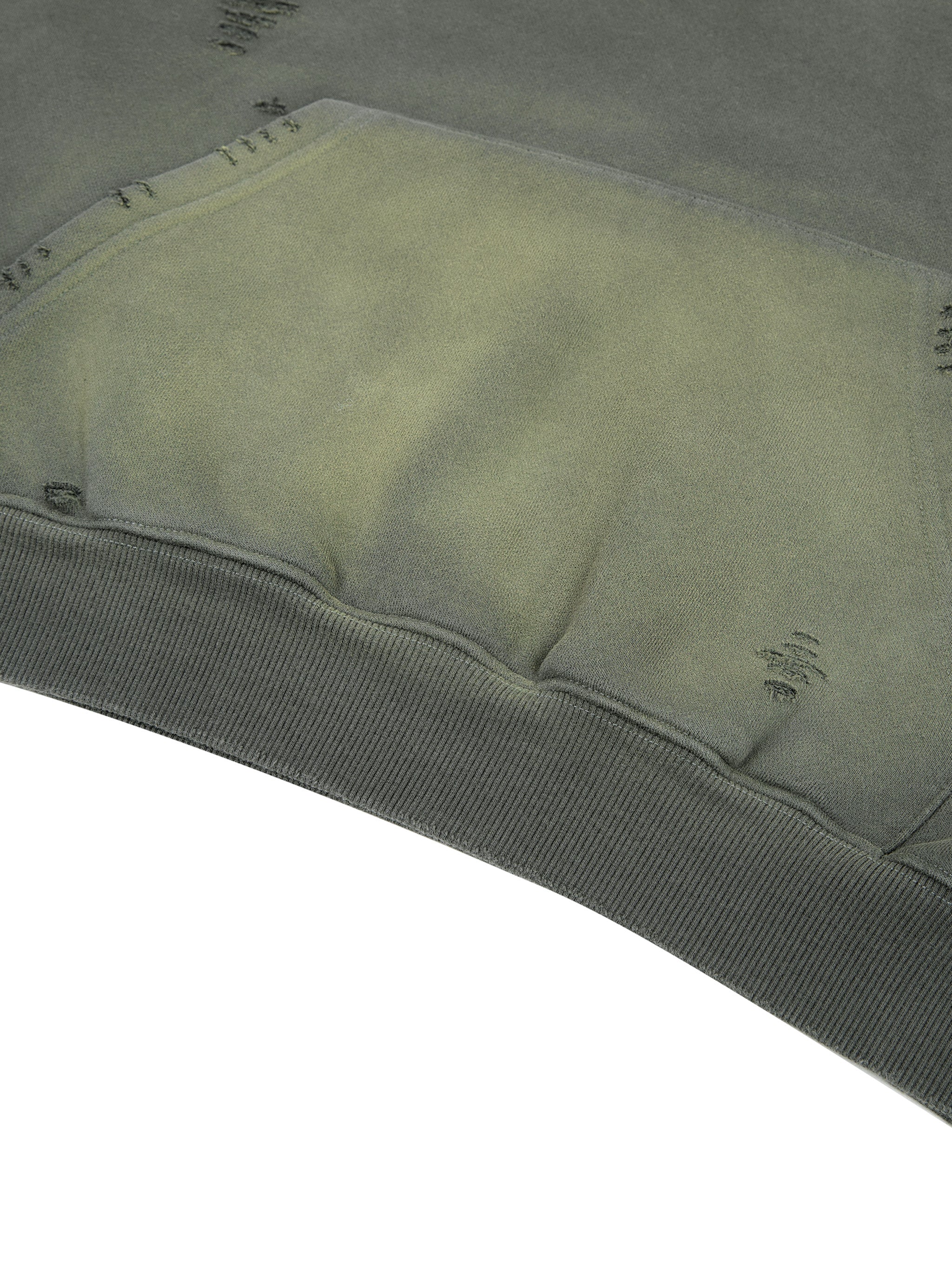 BEESMOOVE “Natural Buzz Frayed Sunfade Boxy Fleece Hoodie