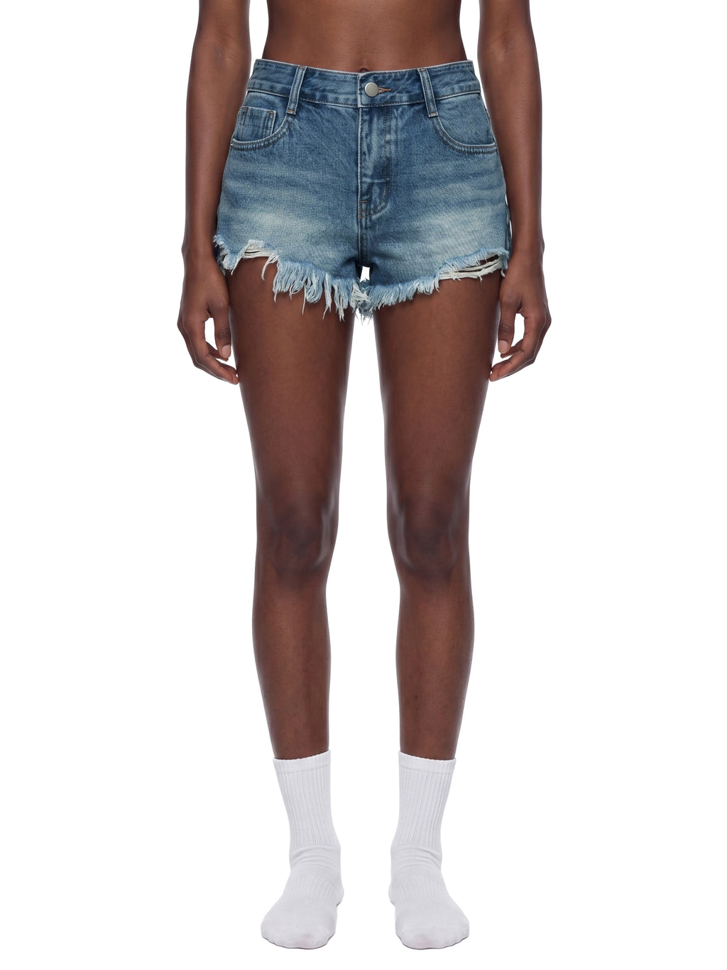 BEESMOOVE Women's Vintage Wash  Denim Shorts