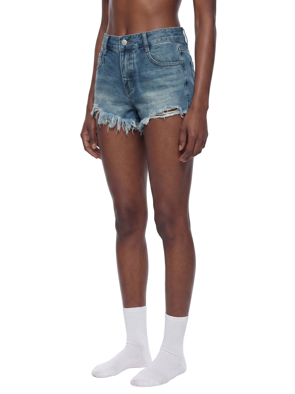 BEESMOOVE Women's Vintage Wash  Denim Shorts
