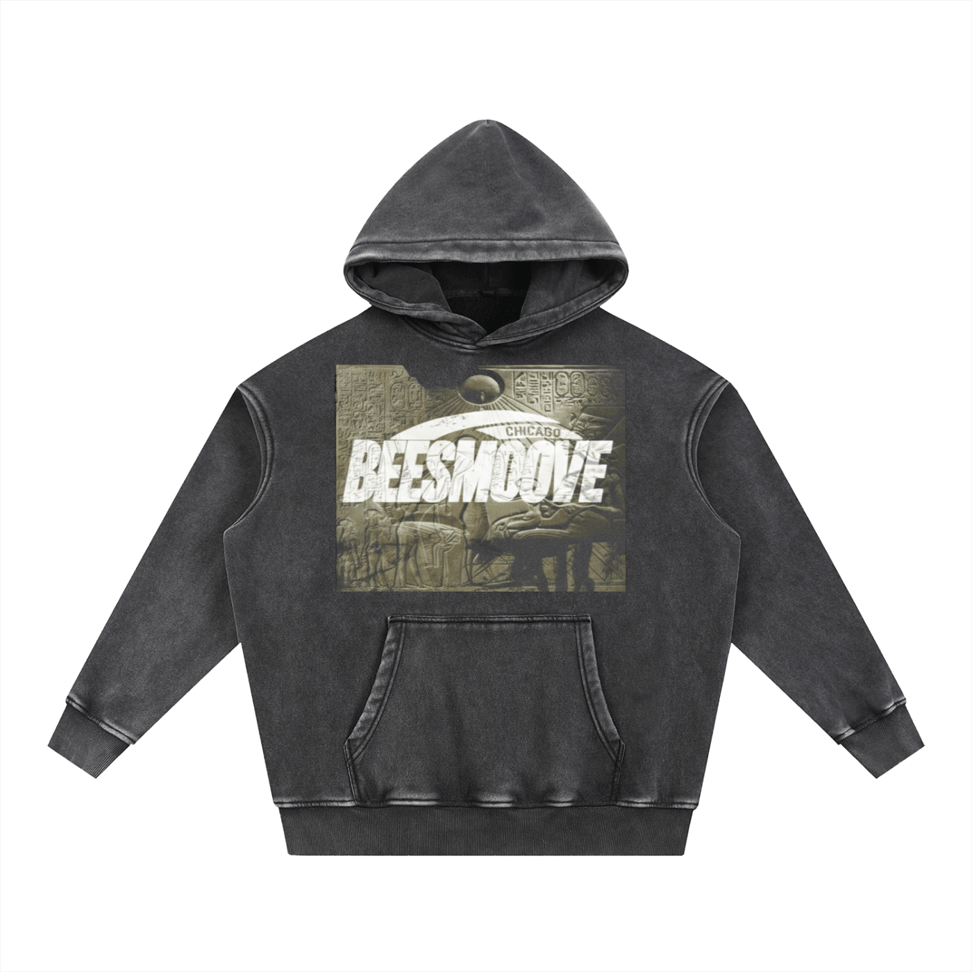 Snow Wash Fleece Oversize Hoodie - Beesmoove