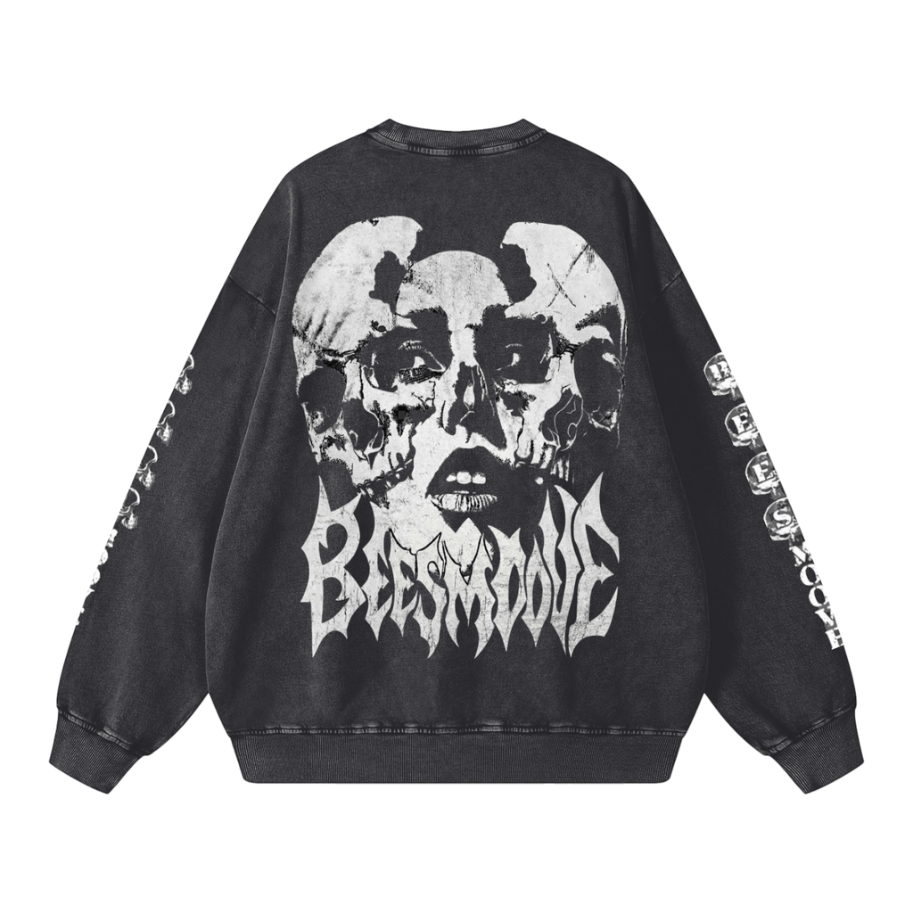 Snow Washed Oversized Sweatshirt - Beesmoove